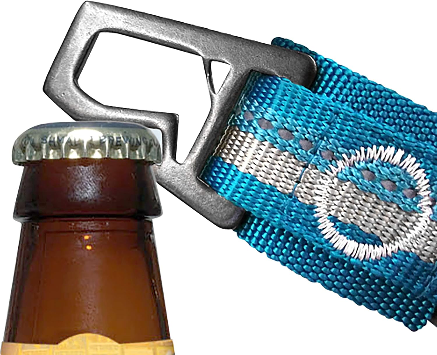 Kurgo RSG Dog Collar | Extra Wide Collar for Dogs | Comfortable | Adjustable | Reflective | Quick Release Buckles | Molle Compatible | Bottle Opener | Medium, Large Dogs |(Small), Coastal Blue image number 5