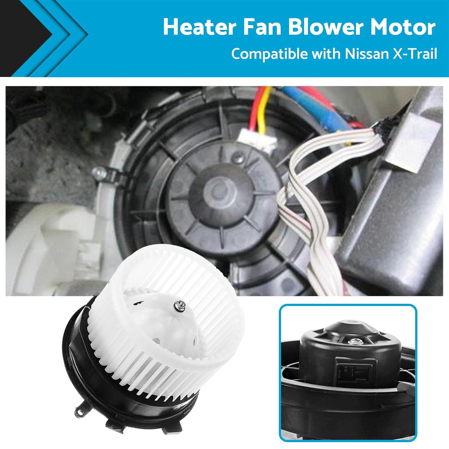 MAX COOL Heater Fan Blower Motor Compatible with Nissan X-Trail T31 for Dualis J10 image number 6