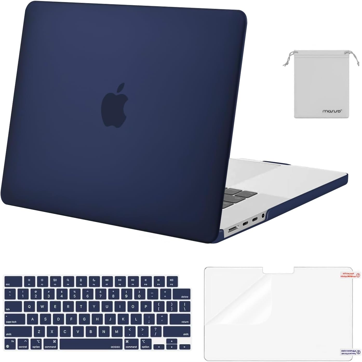 MOSISO Compatible with Macbook Pro 16 Inch Case 2025 2024 2023 2022 2021 M4 M3 M2 M1 A3403 A3186 A2991 A2780 A2485 Pro Max, Plastic Hard Shell&Keyboard Cover&Screen Film&Storage Bag, Black