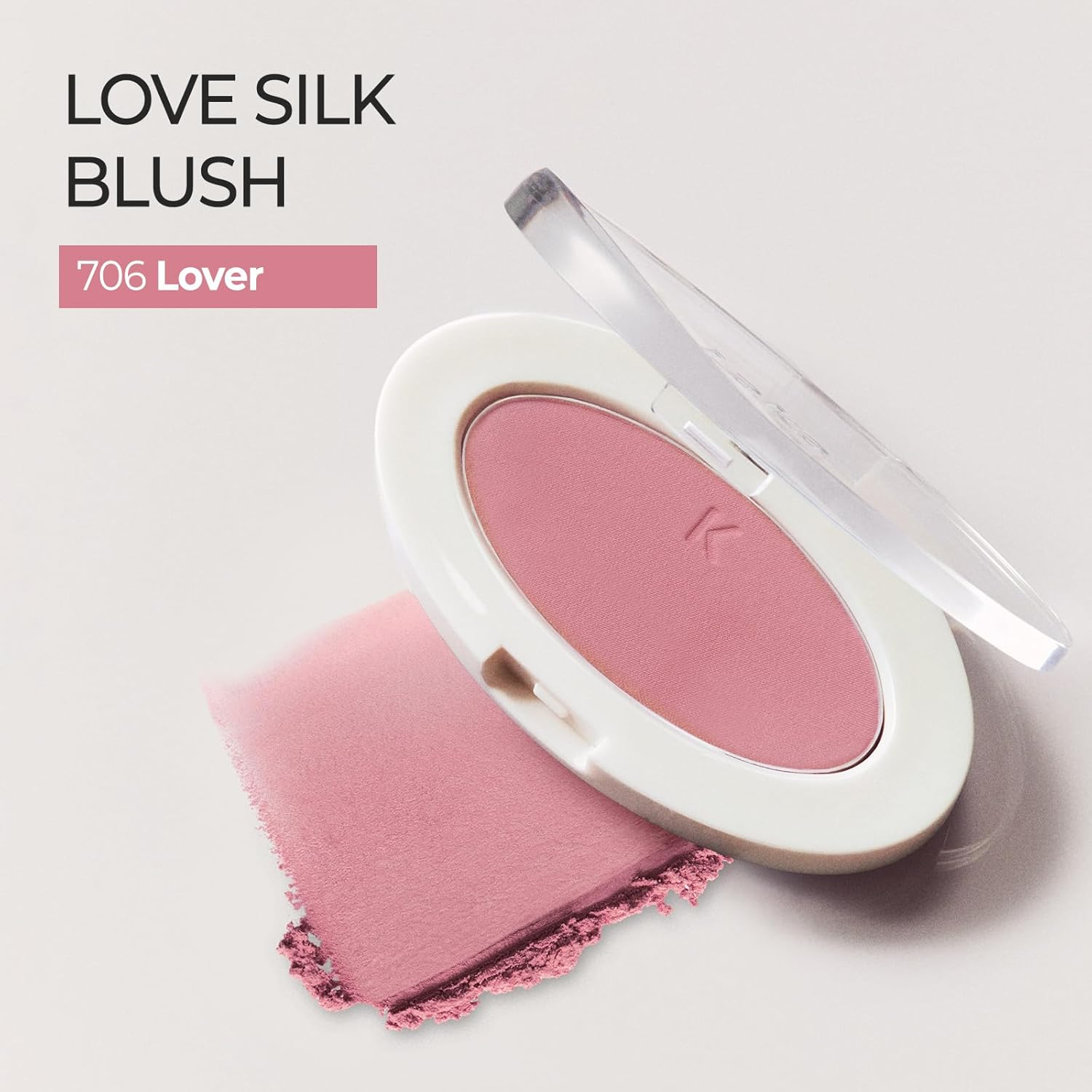 Laka Love Silk Blush, Radiant Powder Blush, Silky, Buildable Color with a Natural Glow, Long Lasting, Moisturizing Formula for a Fresh, Flushed Look, K-Beauty (#706 Lover) - 701 Harico image number 4