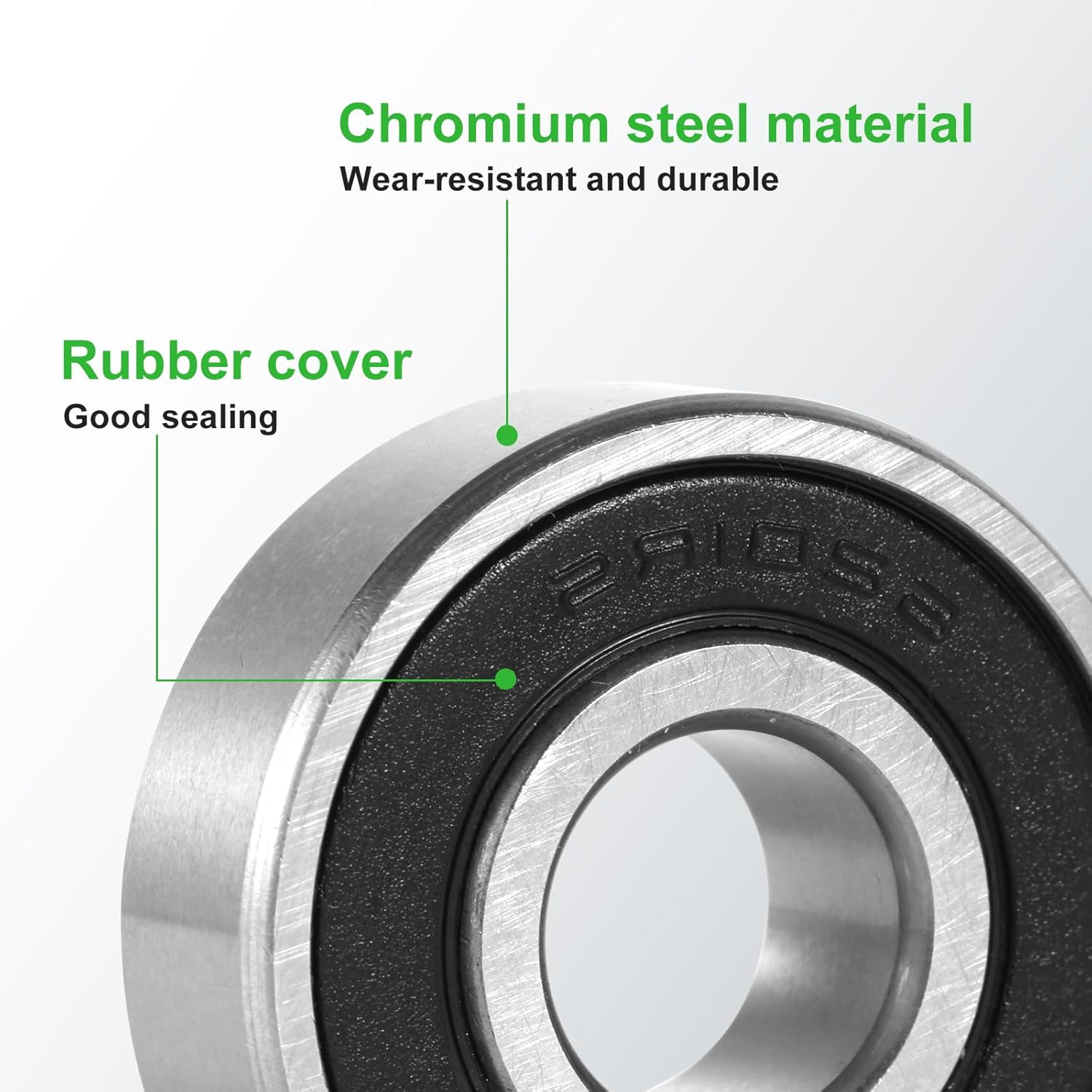 5Pcs 6201RS Front and Rear Wheel Bearing Kits for Coleman CT100U CC100X, Wheel Bearings Replacement for Baja Motorsports 97Cc Doodle Bug Motovox MBX10 Classic 80Cc Mini Bike Go Kart Parts image number 4