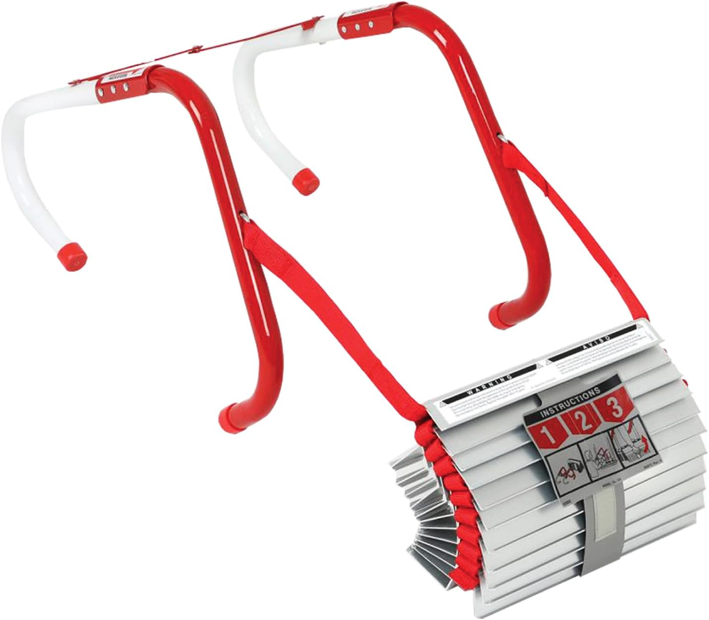 Quell 2-Storey Emergency Escape Ladder, 4M, Fully Assembled, Tool-Free Installation, Anti-Slip Rungs, Tangle-Free Deployment, Load Tested to 453Kg, Home Fire Safety
