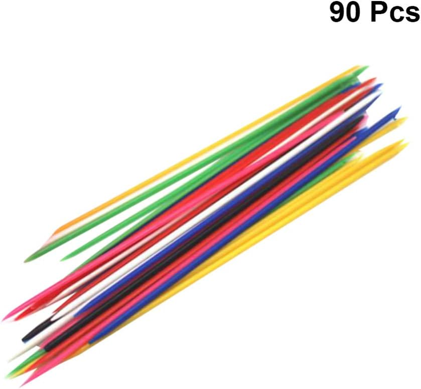 TOYANDONA 90Pcs Pick up Sticks Game Colorful Pick up Sticks Vintage Fine Motor Skill Game Toy for Kids Children Toddlers Family image number 5