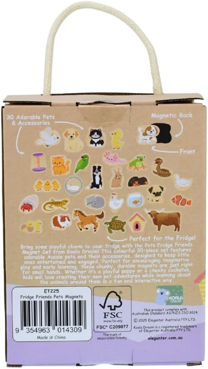 Koala Dream - Fridge Friends Pets Set | 30Pcs Fun Pet-Themed Educational Animal Magnets for Kids image number 3