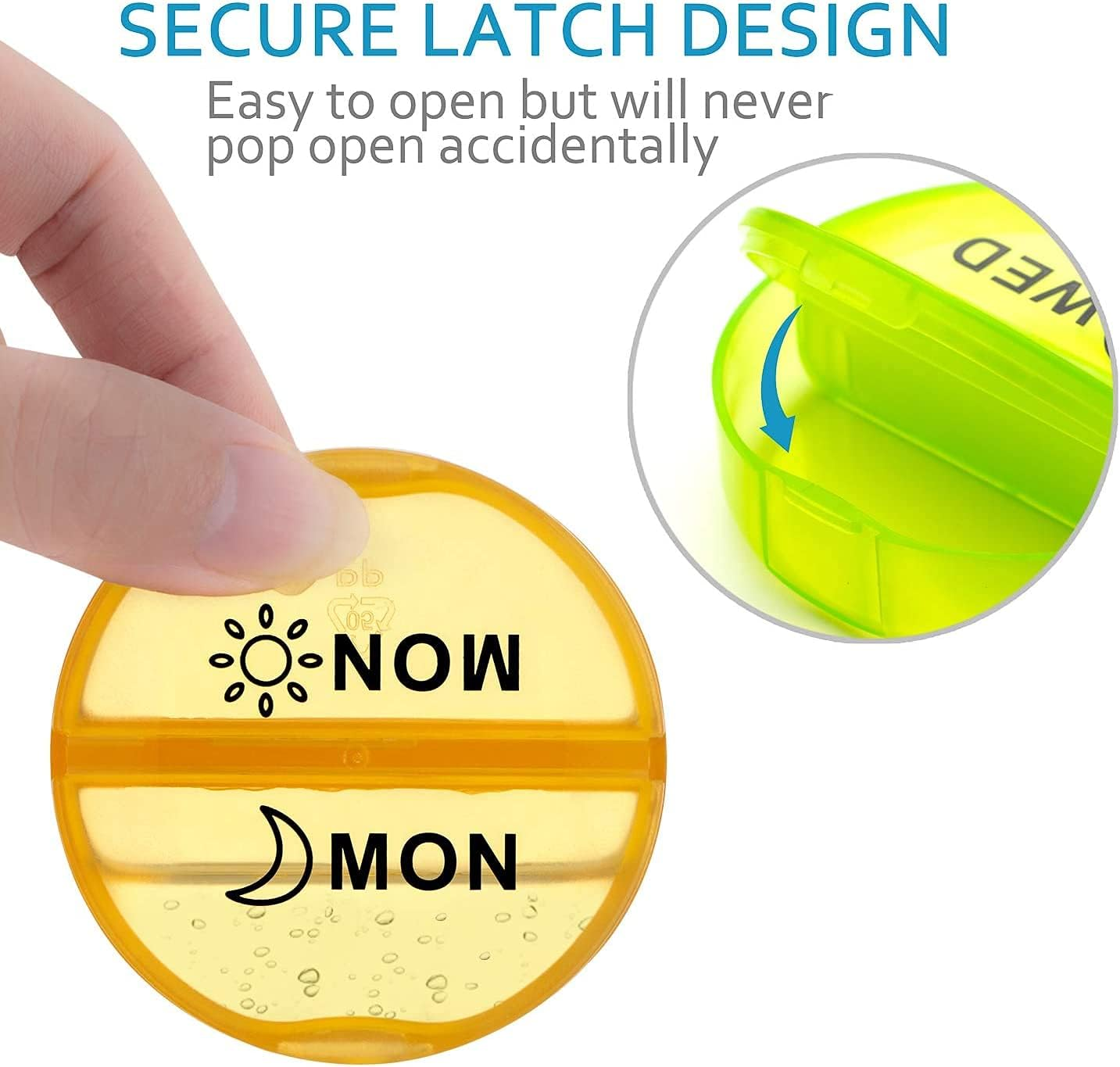 ［Upgrade］ Monthly Pill Organizer 2 Times a Day,One Month Pill Box AM Pm,Daily Pill Cases Large 4 Week,Medication Organizer 28 Days Dispenser for Pills,Fish Oils, Vitamin,Supplement(Rainbow)&hellip; image number 1