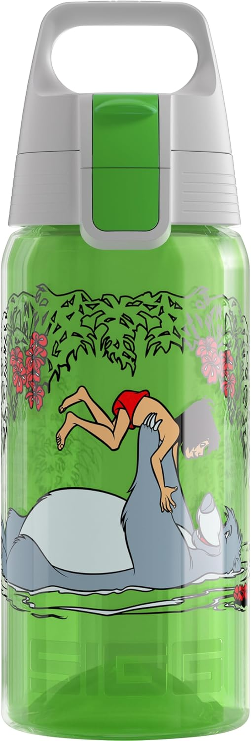 Sigg - Sports Water Bottle for Kids - Viva One Junglebook (Disney) - Suitable for Carbonated Drinks - Leak-Proof - Dishwasher Safe - BPA Free - for School & Sports - Green - 0.5L