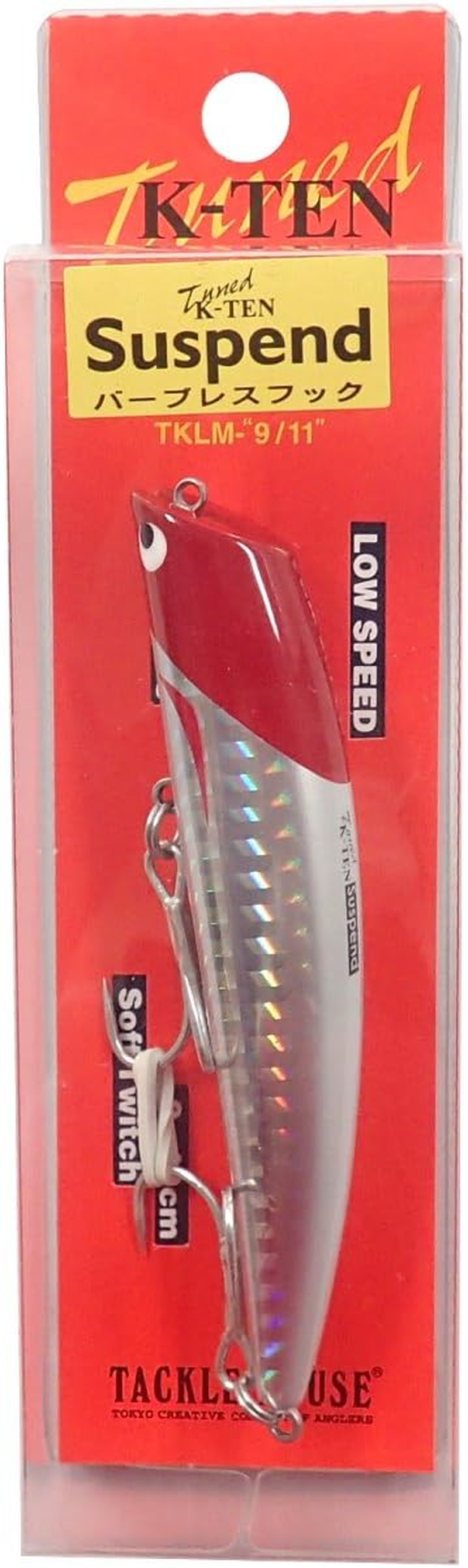 Tacklehouse Minnow Tuned K-Ten TKLM Ripless Minnow SP 3.5 Inches (90 Mm) 0.45 Oz (12.5 G) Suspended TKLM90SP Lure - Sh Redhead 102