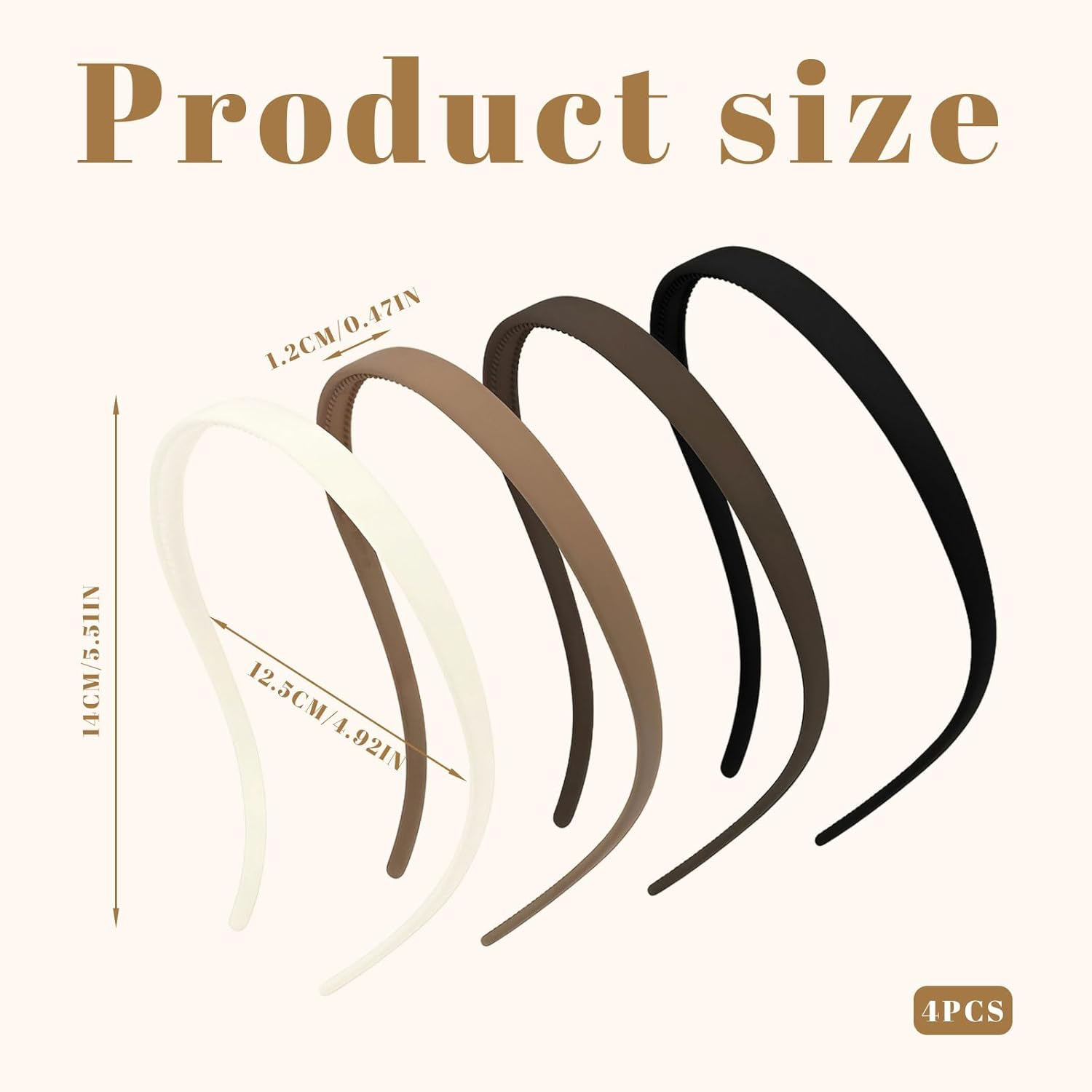 Xanthelle Women'S Headbands, Elegant Headband for Women & Headbands, Comfortable Back of the Head Headband for Glasses Wearers, Headbands with Teeth, Hair Accessories image number 3