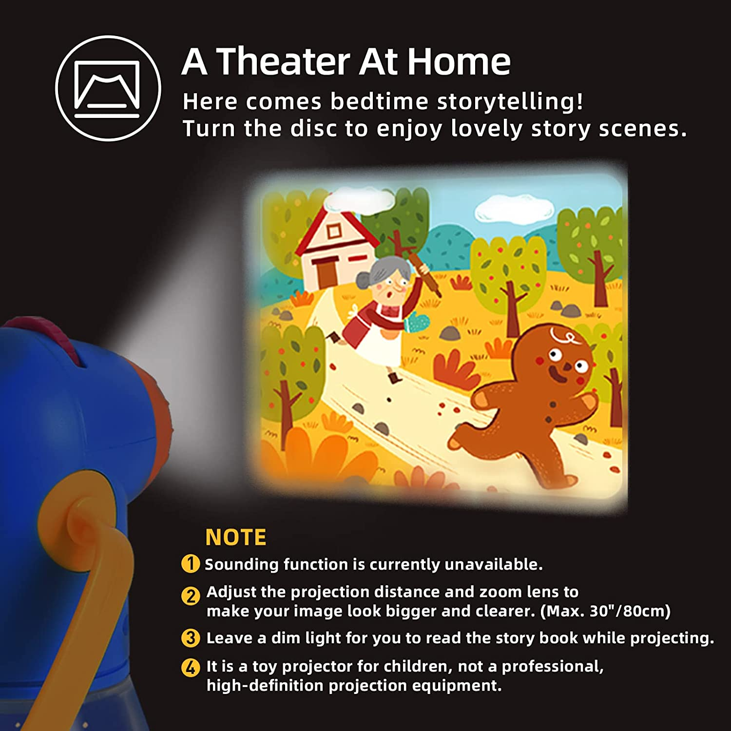 Mideer Light Projector Storybook with 12Pcs Story Reels for Age 3-5 image number 3