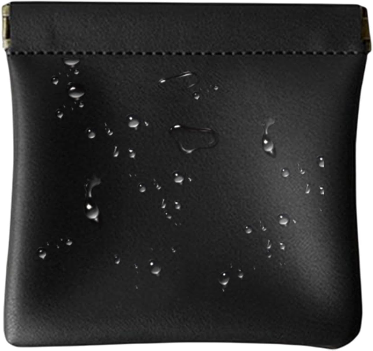 Cileznw Mini Pocket Cosmetic Bag - Portable Cosmetic Pouch for Purse - Small Accessories Storage Bag Organizer Pouch Cosmetics Wireless Earphone Coin Purse, Black, 大きい