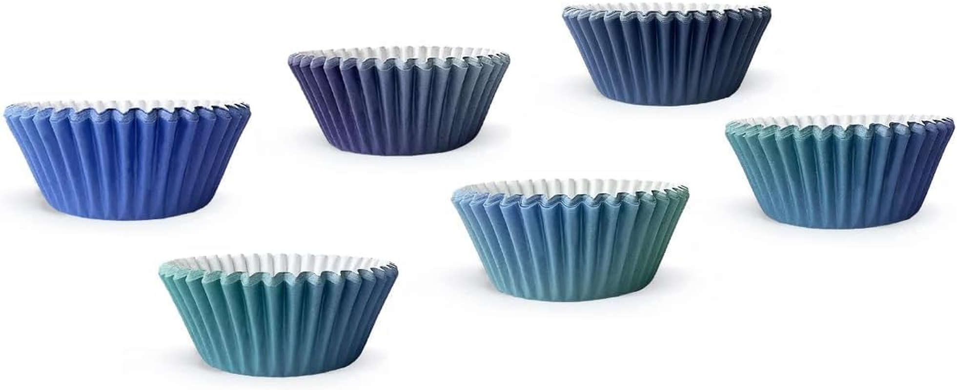 Qiqee Standard Cupcake Liners - 300 Count, Blue Gradient, Disposable, Everyday Baking image number 6