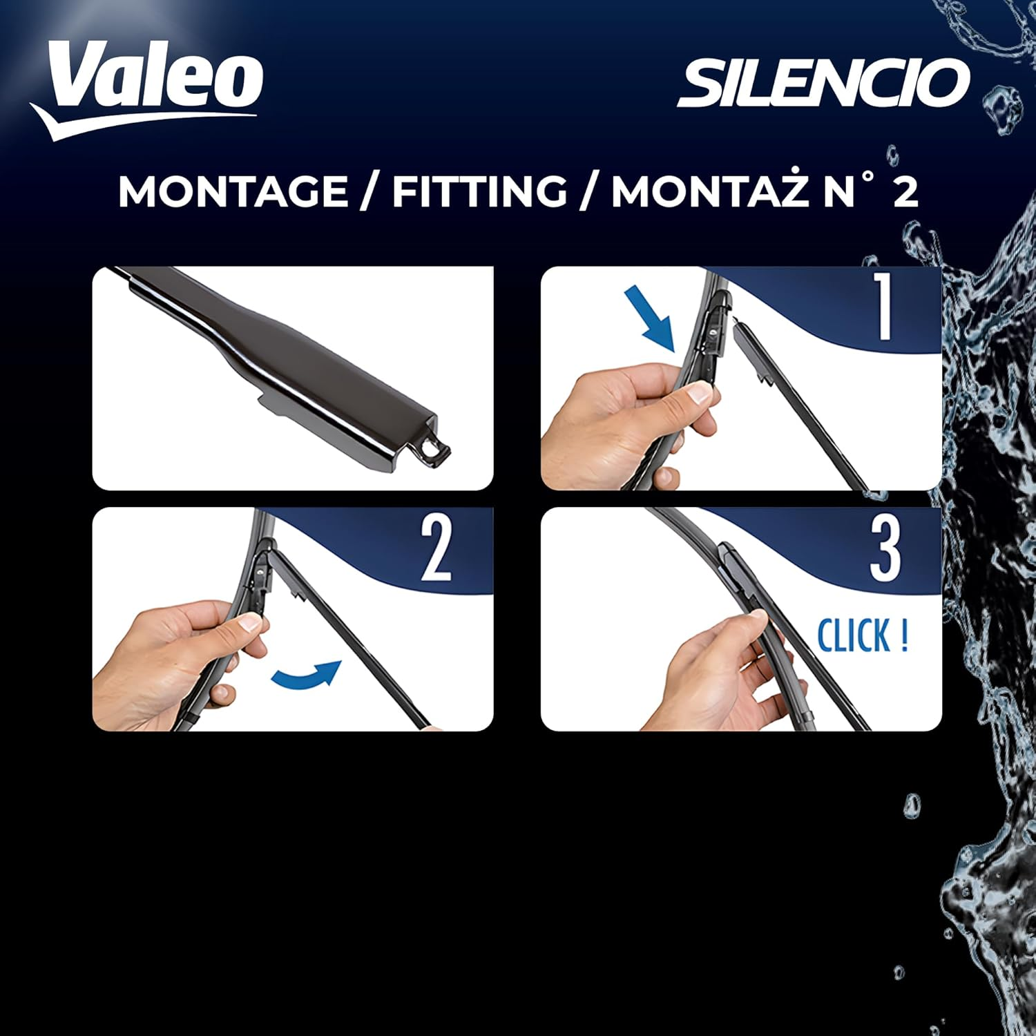 Valeo 574470 (VM370) Silencio X-TRM Wiper Blade Set - 21"/19" (Pack of 2) image number 1