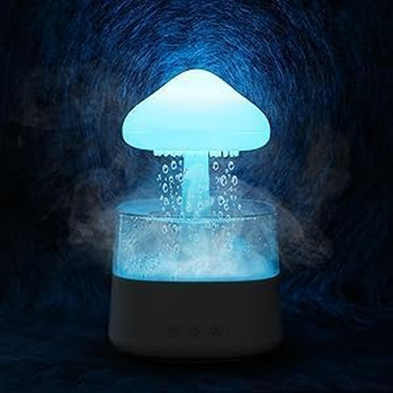 Mushroom Humidifier, Humidifier Water Drop 300Ml Capacity, 7 Colour Mood Light, Cloud Design image number 2