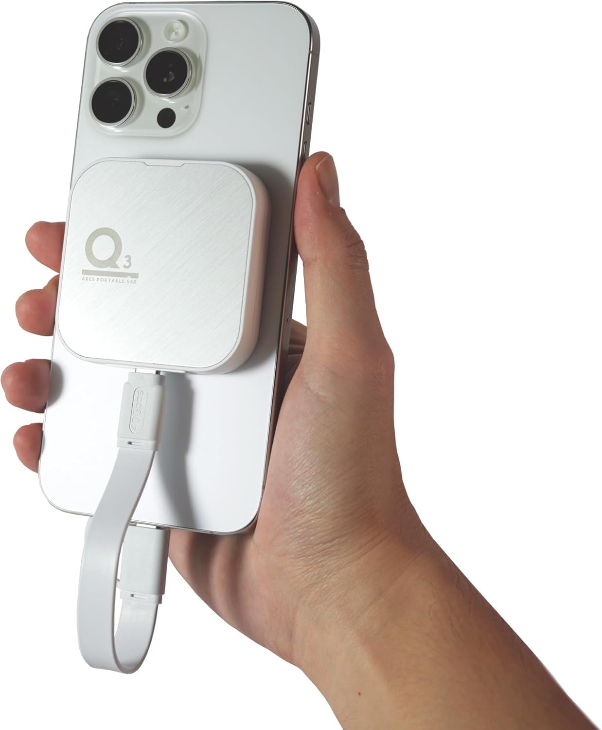 DATO Magnetic External SSD 1TB, External Solid State Drive Portable SSD USB 3.2 Gen 2X2, up to 1600/1500 Mb/S, Type-C 4K Prores HDR Record, Compatible with Iphone 15&16 Pro Max - ARES Q3 Series image number 2