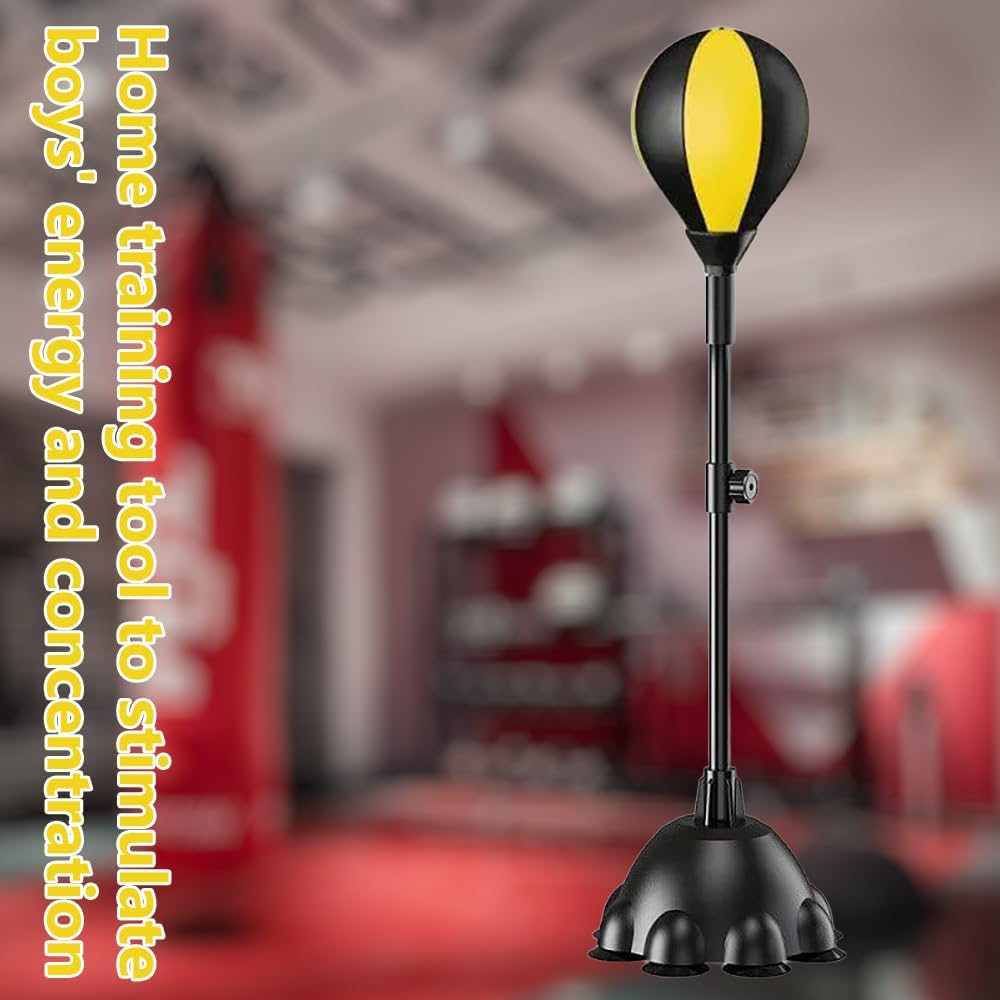 Tomvaes Adjustable Height Punching Target, Home Boxing Trainer, Silent Punching Ball with Suction Cup Base, for Home & Gym Use image number 1