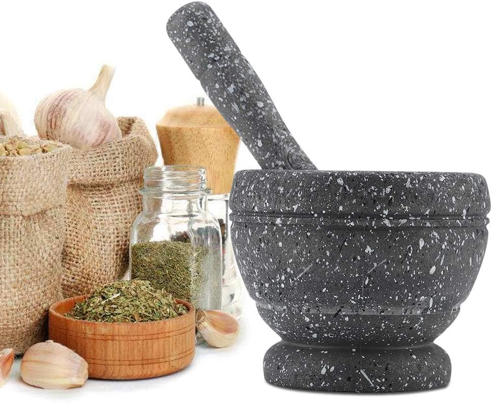 Mortar and Pestle Set, Grinder Bowls, Manual Garlic Grinder, Mortar Pestle Set, Grinding Bowl Kitchen Tool for Spices, Seasonings, Pastes, Pestos image number 1