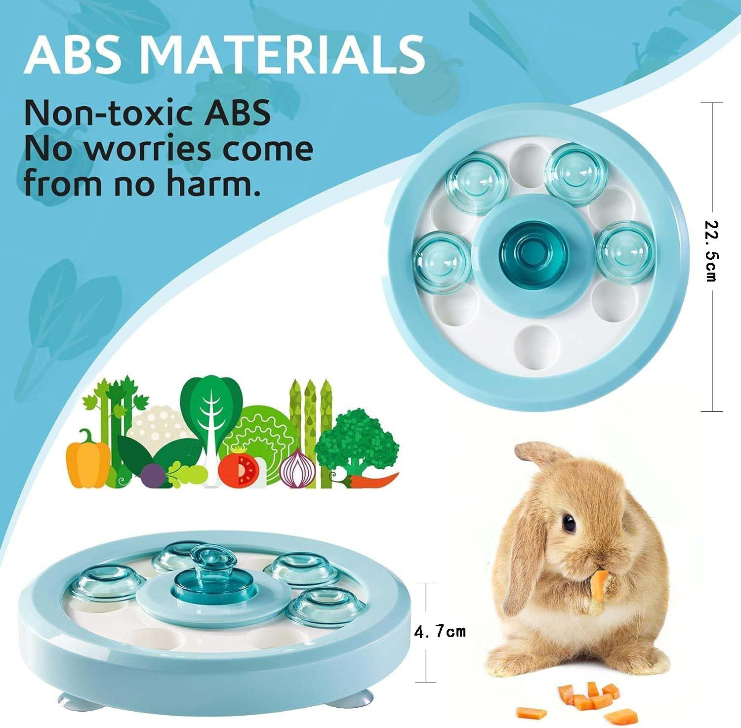 Cozioz Blue Feed Finder Toy for Guinea Pigs, Rabbits, Chinchillas, and Hamsters &ndash; Interactive Small Animal Toy and Accessory image number 1