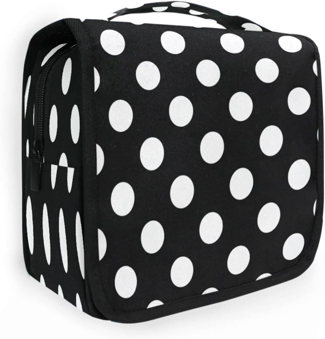 Polka Dot Geometric Pattern Hanging Toiletry Bag for Women Men, Portable Makeup Bag Organizer Cosmetic Bag for Purse Pouch Waterproof Travel Essentials Large Wash Bag for Kids Girls, Multicolor, One