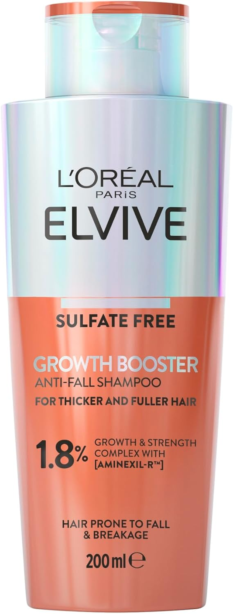 L'Or&eacute;al Paris Elvive Growth Booster Anti-Fall Shampoo 200 Ml, with 1.8% Growth & Strength Complex, Visibly Thicker & Stronger Hair, for All Hair Types Prone to Hair Fall & Breakage image number 3