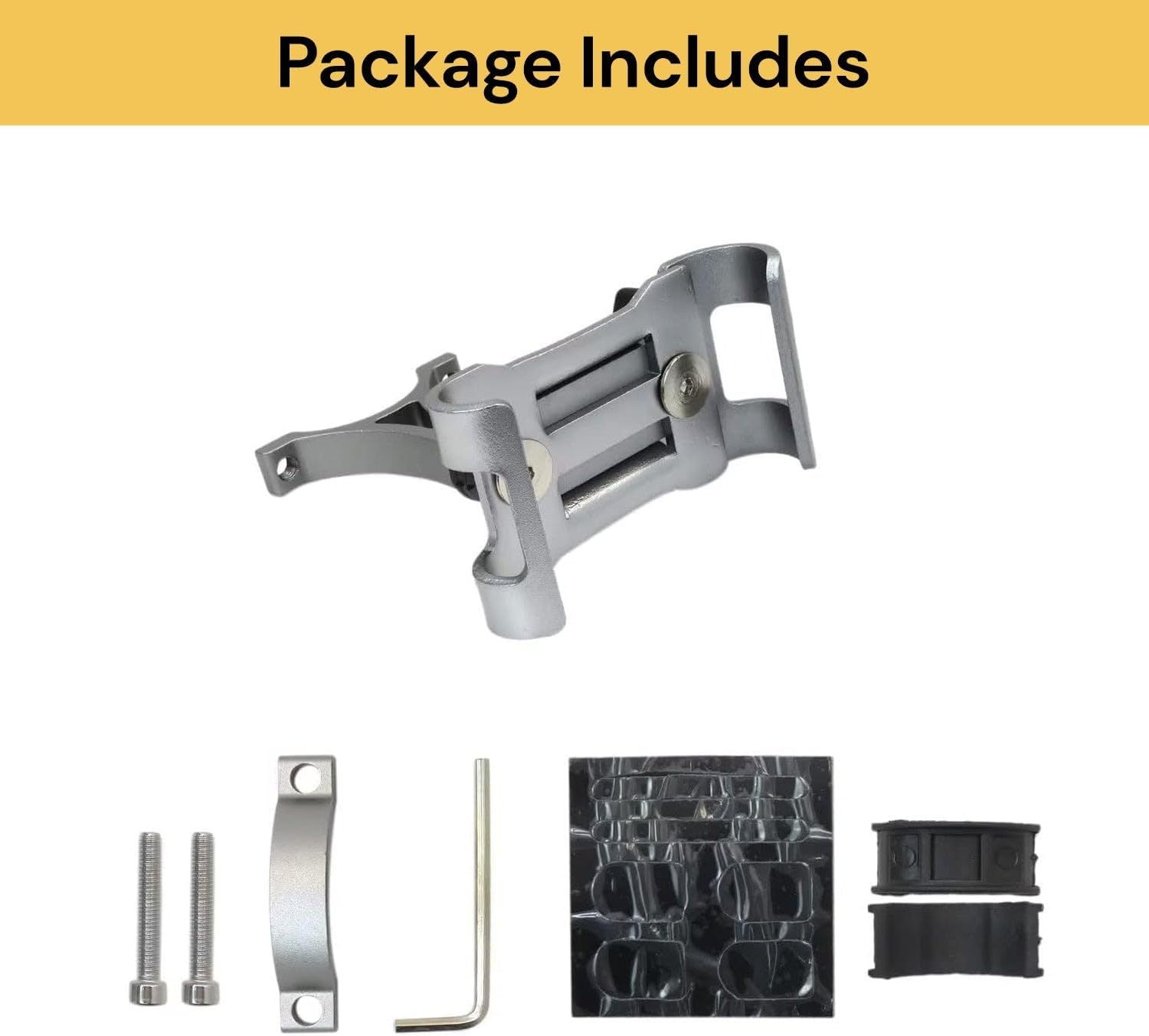 EZONEDEAL 360&deg; Rotate Aluminum Bike Handlebar Mobile Phone Holder Mount, Universal Bicycle Phone Mount for 3.5-6.5 Inch Devices, Fits 20-38Mm Handlebar Mounted Cell Phone Holder for Bike (Black) - Black image number 5