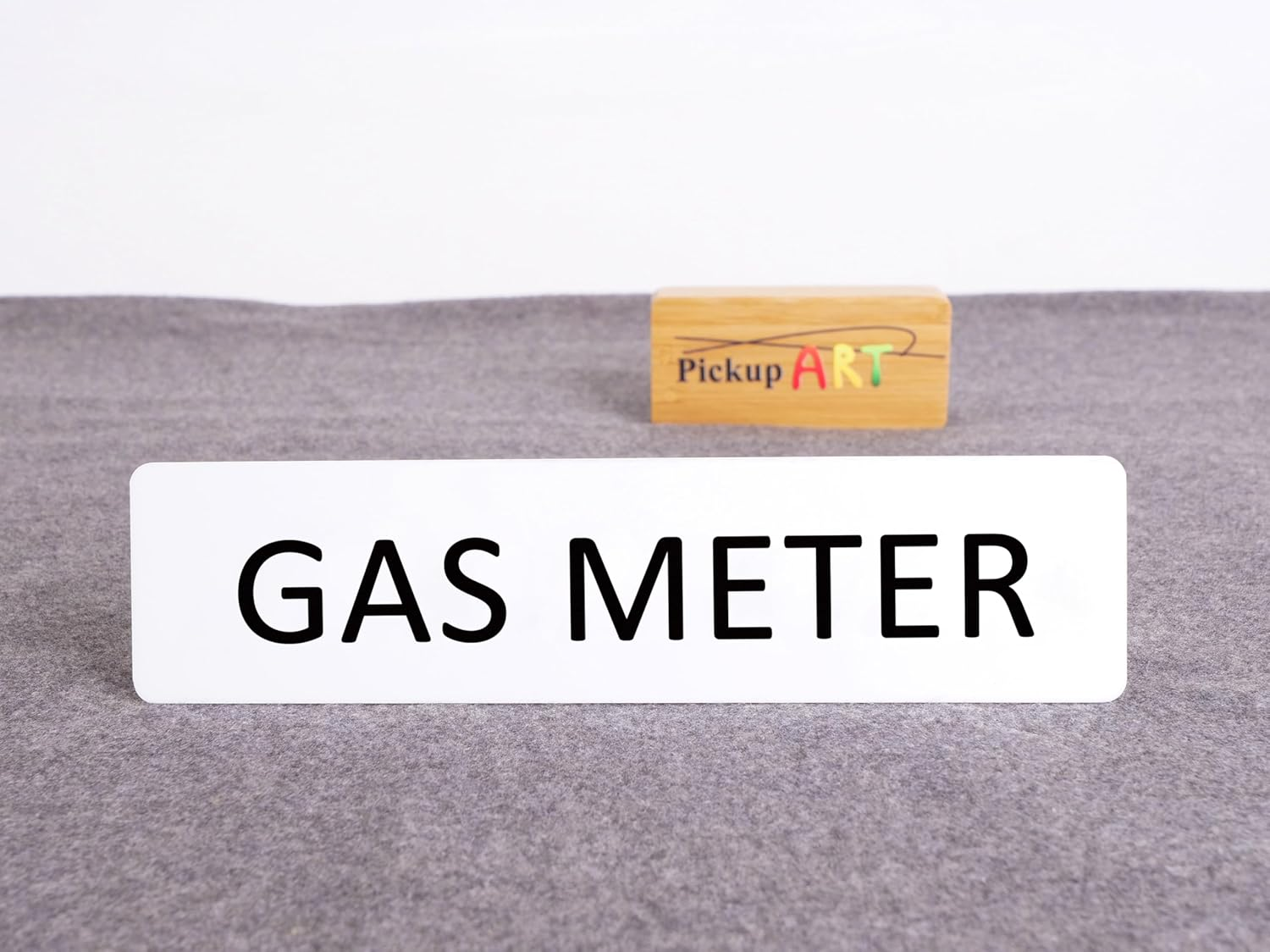 GAS METER Sign Self Adhesive Plaque Decal Door METER SIGN HOME SIGN (Style 1, 40X160Mm)