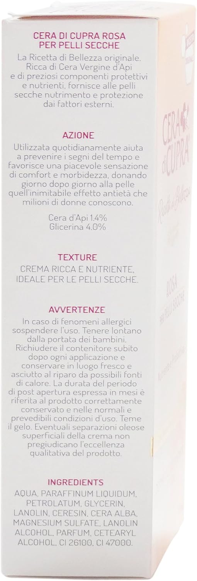 Cera Di Cupra "Rosa per Pelli Secche" Cream for Dry Skin, Anti-Age Formula - 2.5 Fluid Ounces (75Ml) Tubes (Pack of 2) [ Italian Import ] image number 2