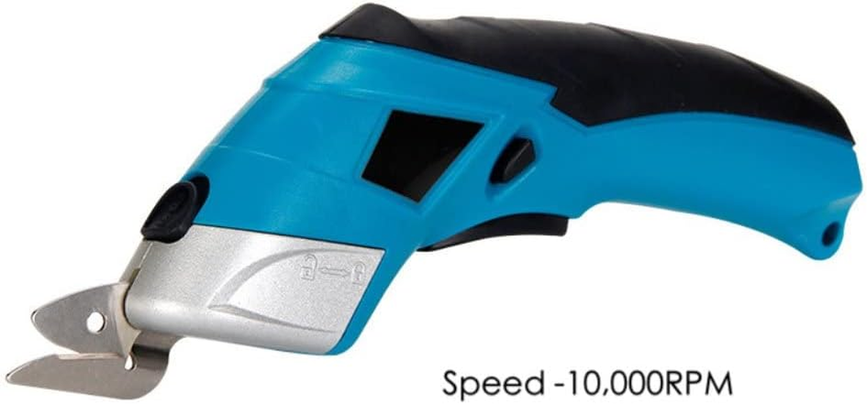 Electric Scissors, Cordless Fabric Scissors, 10000RPM Fabric Cutting Tool with 2 Blades, Rechargeable Powerful Shears, 20W Cardboard Carpet Leather Felt Cutter