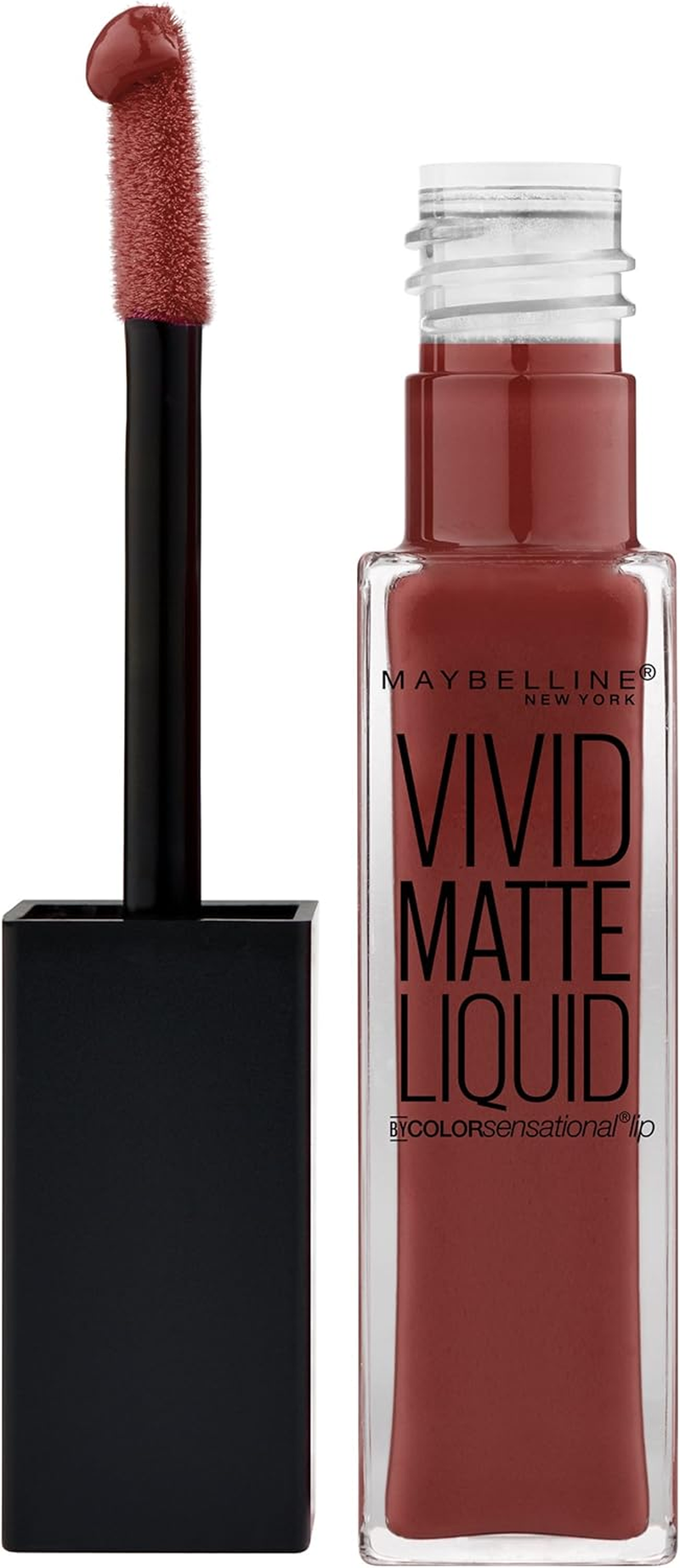 Maybelline Color Sensational Vivid Matte Liquid Lipstick, Coffee Buzz, 0.26 Fl. Oz.