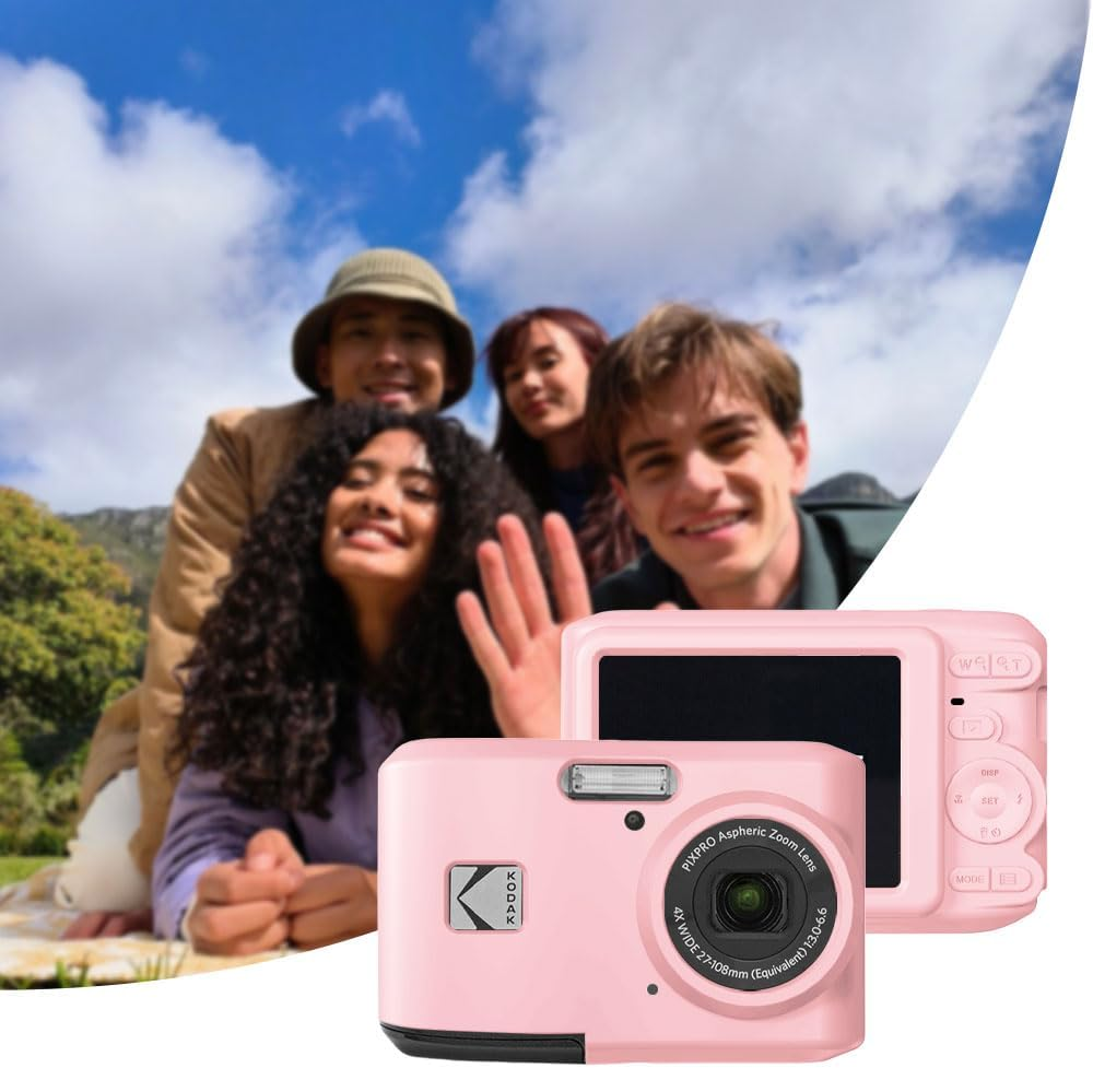 Tedubax Case for Kodak PIXPRO FZ45 Case, Soft Silicone Case for Kodak PIXPRO FZ45 - Anti-Scratch Slim Fit Lightweight Protective Case - Pink