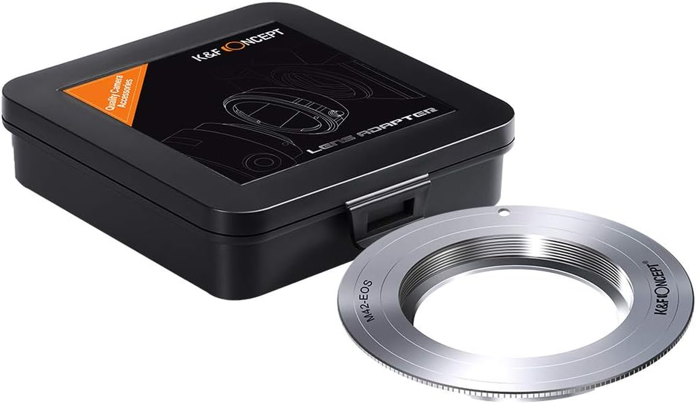 M42 to EOS, K&F Lens Mount Adapter for M42 Mount Lens to Canon EF EF-S EOS Mount DSLR Camera,Fits for Canon EOS 1300D 200D 750D 80D 800D 7D 6D 5D 77D 1200D 600D 70D image number 2