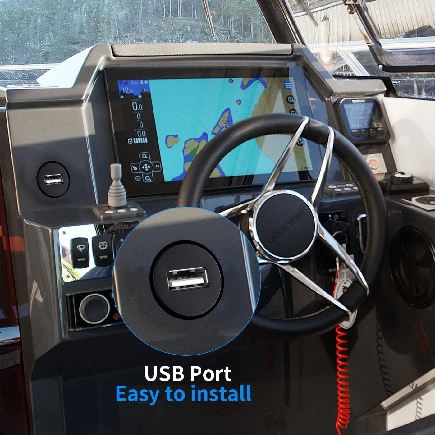 Universal Auto USB Extension Cable Dashboard Flush Mount for Car Radio Stereo Android Wince Head Unit DVD CD Media Player 3 Feet image number 3