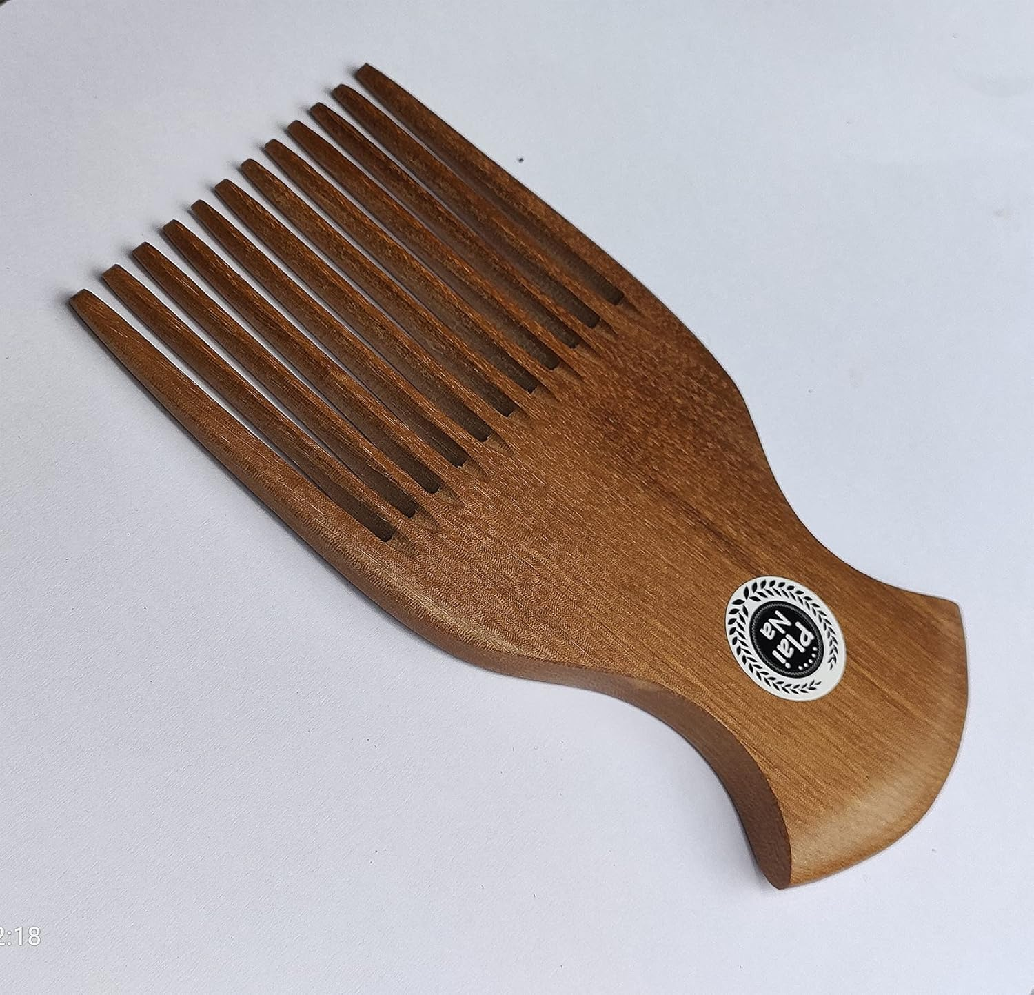 Plai Na Wooden Afro Pick Comb for Natural Black Hair - No Snags, No Static, No Tangle for Women and Men
