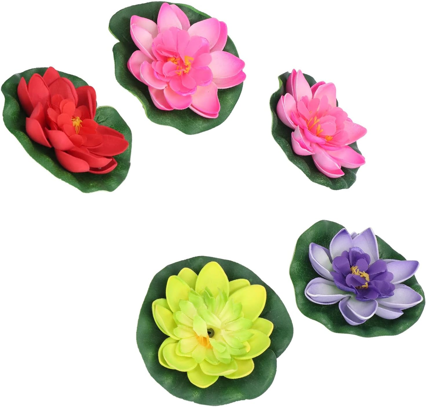 Artificial Pond Plants Floating Lily Pads Lightweight Soft Thick Durable Attractive Decorative Props for Pool Fish Tanks Restaurants Tea Houses Beauty Salons EVA Foam Plast image number 6