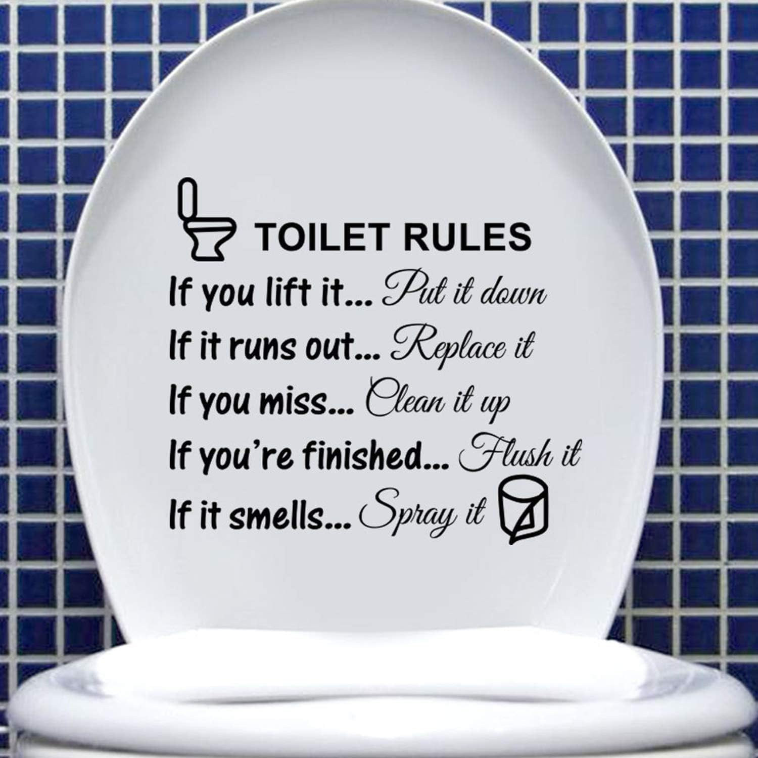 Vinyl Wall Decal Wall Art Sticker DIY Removable Funny Pictures Man'S Woman'S Washroom Toilet, Door Accessories Wall Sticker Home Decor for Living Room Home Decoration image number 3