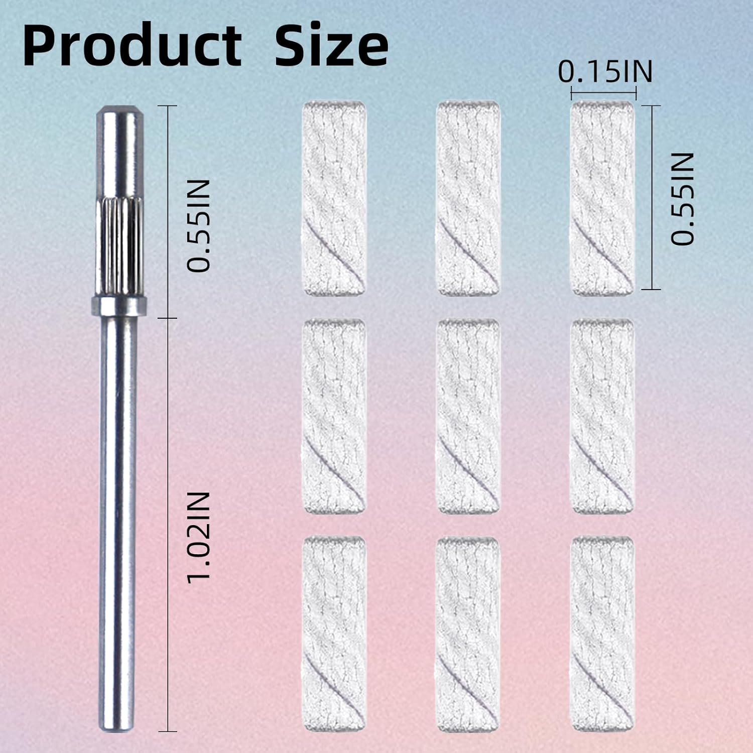 100 Pcs (240 Grit White) Small Sanding Bands Nail Drill Bit,Nail Drill Bits,Extreme Fine Grit Mini Sanding Band,Nail Bits,Upgrade 3.1Mm Mandrel Bits,Professional Nail Drill Bit for Acrylic Nails image number 1