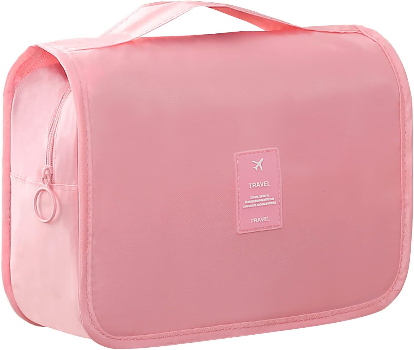 Makeup Bag Organizer Hanging Travel Toiletry Bag for Women, Water-Resistant Cosmetic Bag for Girls, Travel Make up Bag for Accessories Toiletries, White Cactus image number 5