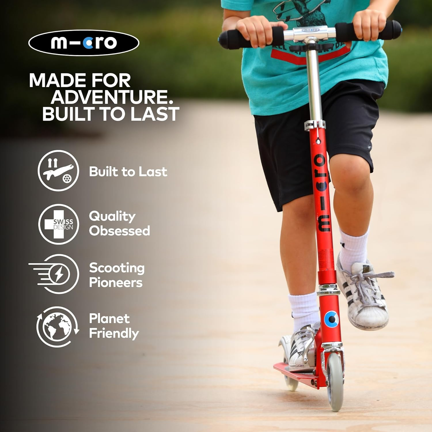 Micro Kickboard - Sprite 2-Wheeled, Smooth-Gliding, Foldable Micro Scooter for Kids Ages 8 to Adult image number 2
