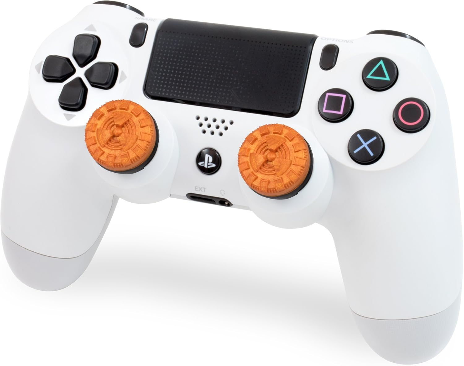 Kontrolfreek Atomic for Playstation 4 (PS4) Controller | Performance Thumbsticks | 2 Mid-Rise Convex | Orange image number 1