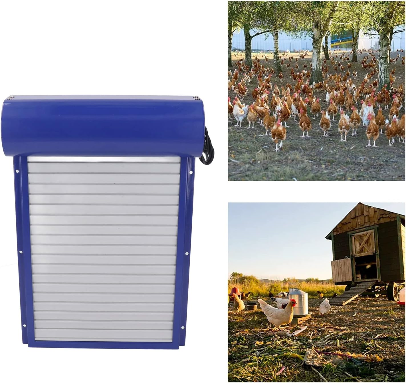 Automatic Chicken Coop Door, Battery Operated Aluminum Chicken Coops Door with Timer and HD LED Display, Auto Chicken Coop Door Opener for Suitable Size Chickens and Ducks image number 6