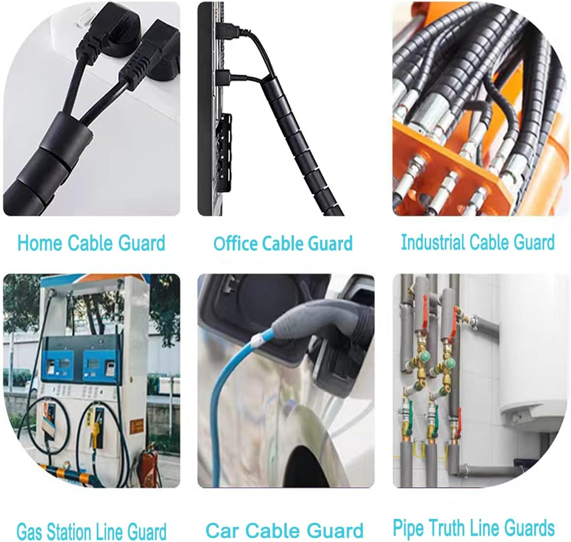 Cable Sleeve Easy Wrap,Cable Management Sleeve,Under Desk Cord Organizer for Computer TV Home Office - 3 M L / 2.2Cm W (Black) image number 1