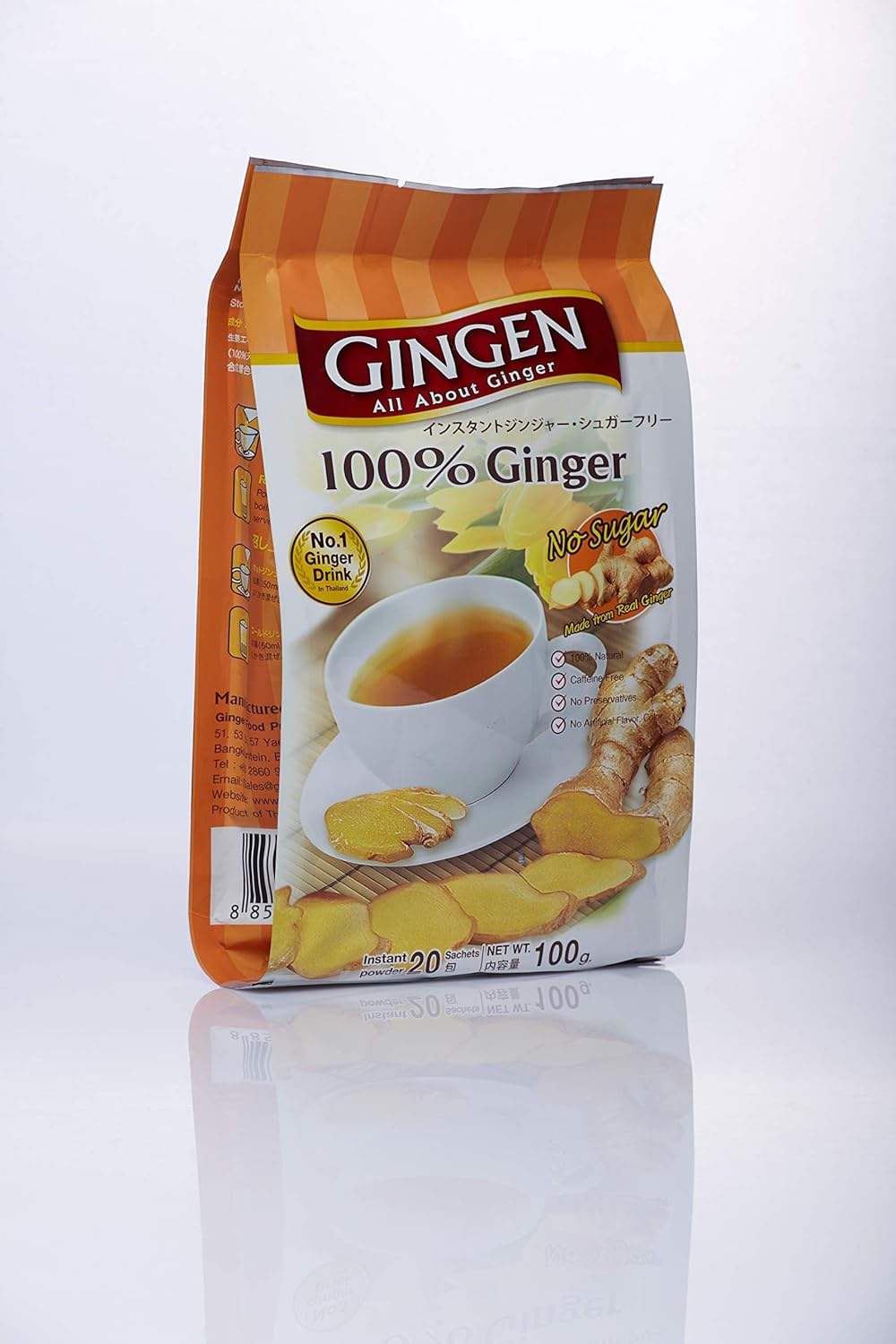 Gingen Ginger Tea 100% 5G 20 Teabags image number 6