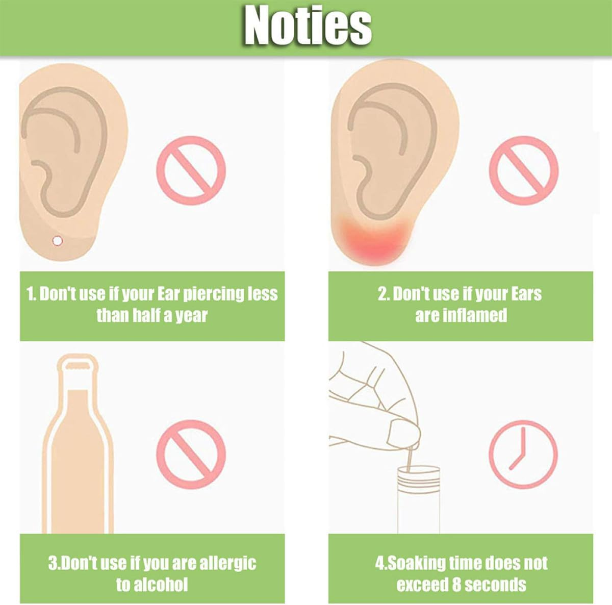 Anneome 350Pcs Ear Piercing Aftercare Cleaner Floss Set with 70 Reinforced for Ear Hole Cleaning and Odor Removal Piercing Hole Cleaning Floss image number 1