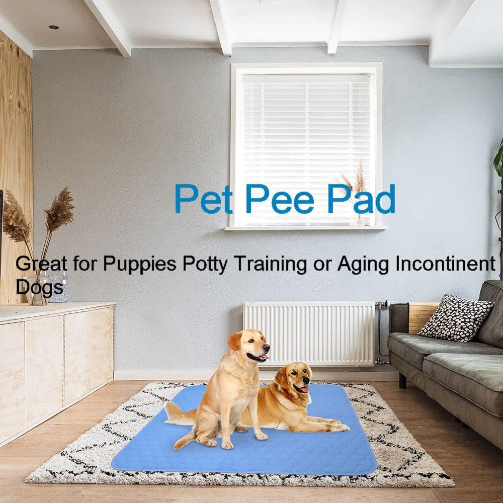 2PCS Reusable Underpads Large 86.4 X 91.4, Upgrade Cooling Waterproof Bed Pads with Heavy Absorbent, Washable for Incontinent, Potty Training, for Adult, Kids, Dogs