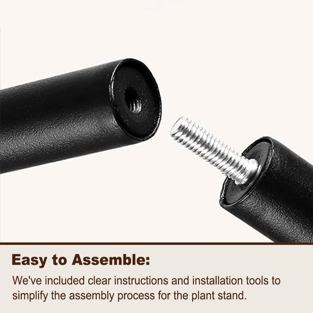 Delsol 5-Tier Metal Plant Stand Indoor Outdoor, Multiple Plants Corner Tall Flower Holders for Patio Garden Living Room Balcony Bedroom, Black image number 3