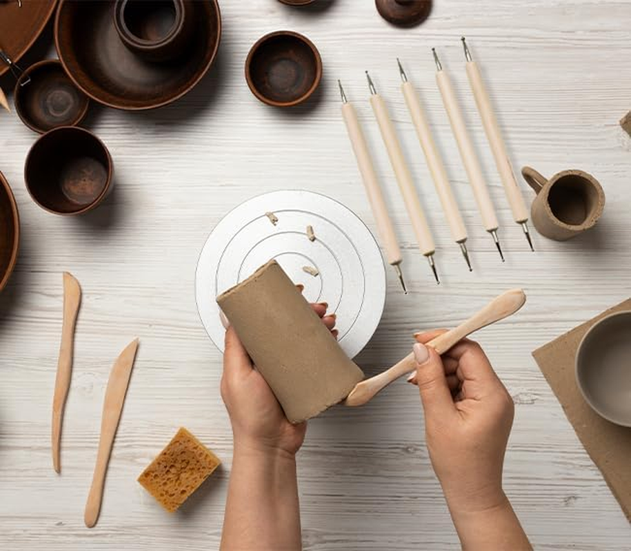 Professional 24-Piece Polymer Clay Tools Kit - Sculpting, Modeling, and Carving Set for Clay Art - Ideal for Beginners and Experts