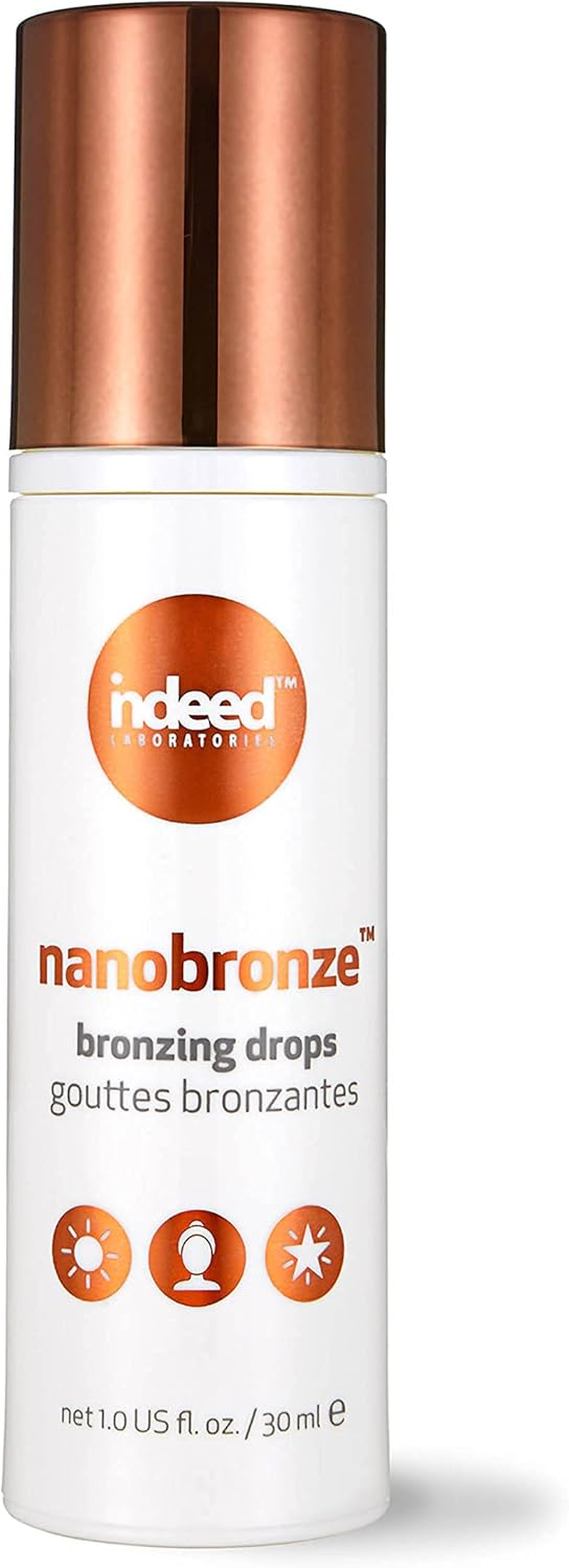 Indeed Labs Nanobronze Drops - Get a Sun-Kissed Glow without the Sun! Bronzing Drops with Hyaluronic Acid Instantly Bronze, Blur, and Hydrate Skin. 30Ml image number 1