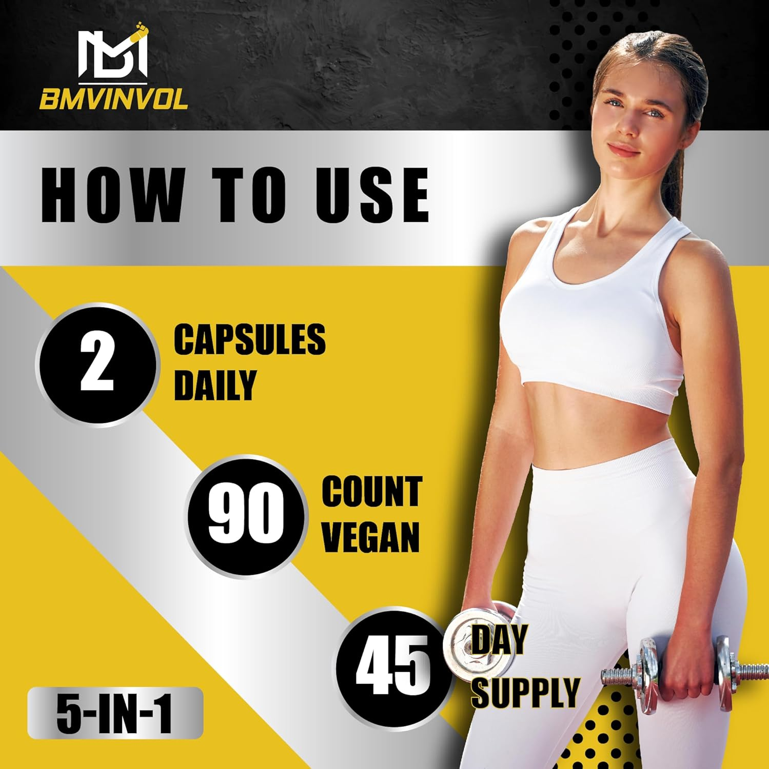 Berberine Hcl Supplement with Ceylon Cinnamon, Bitter Melon, Gymnema Sylvestre Extract - 90 Capsules image number 2