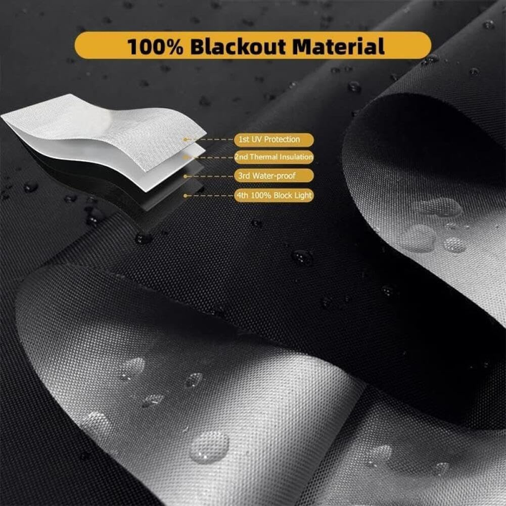 Dolemay Portable Blackout Shades Blackout Blinds Curtains for Windows,100% Black Out Curtains with Hook and Loop Tapes,Window Film Window Cover for Bedroom,Baby Room,Tv Room,Cars (3 X 1.45M) image number 1