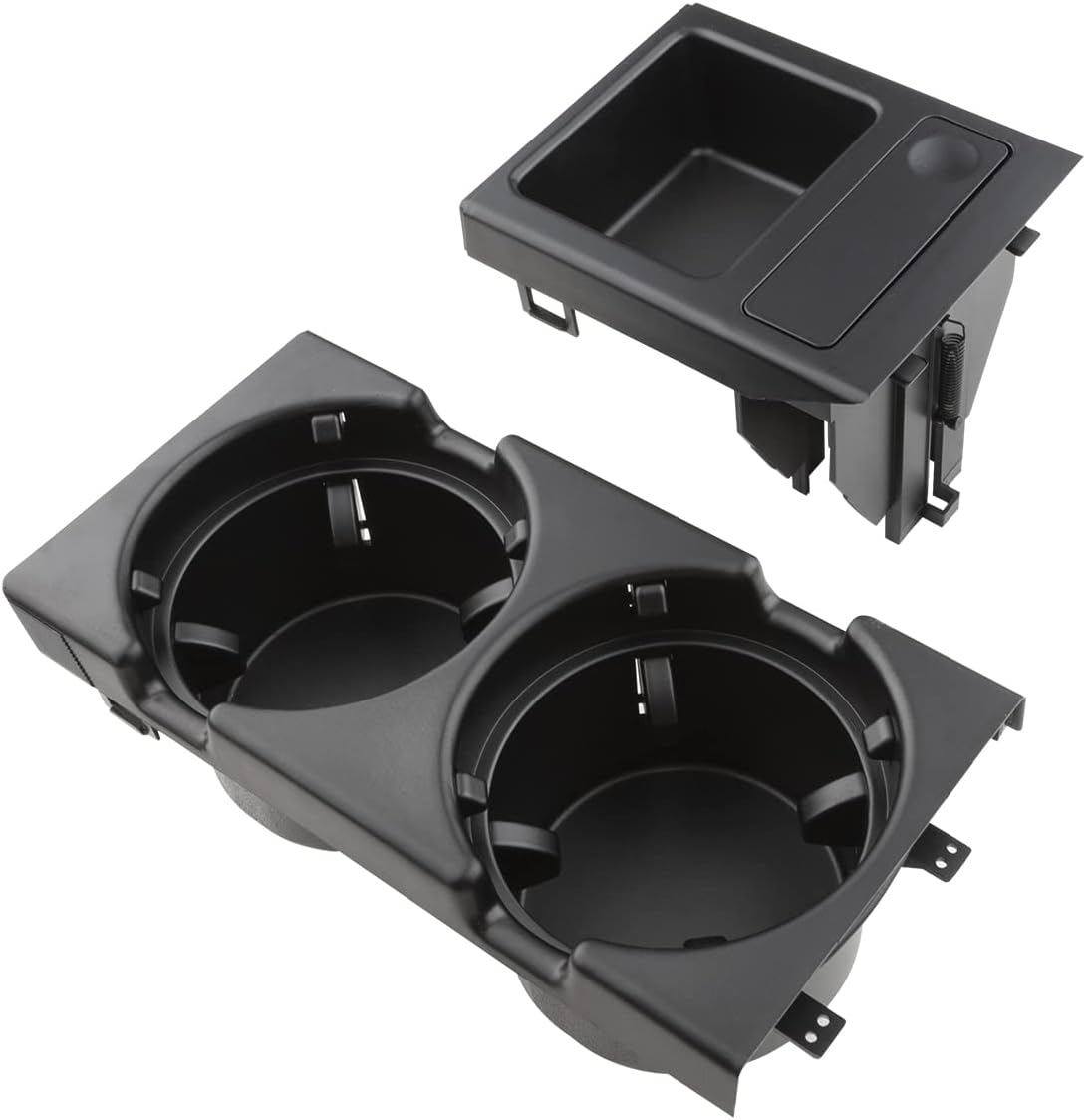 Cup Holder Fits 1998-2005 E46 3 Series 318I 320I 325I 328I 330I Front Drinks Holder Center Console Replace 51168217953 Black Attachment image number 3