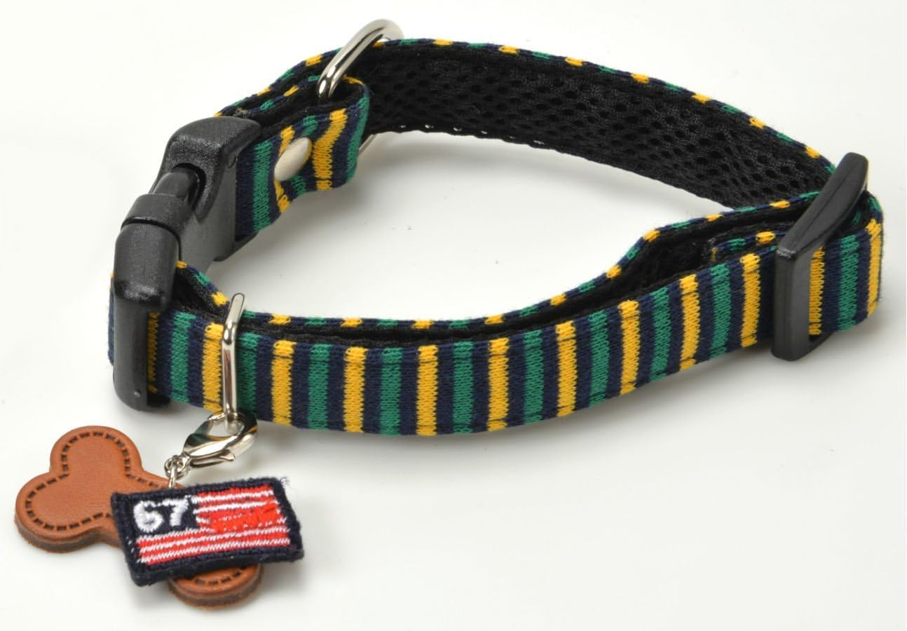 Dog Amo.K 910081-1 Collar Three Border S-GRE